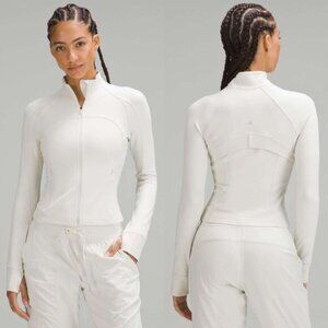 Lululemon Ivory Bone Nulu Full Zip Cropped Define Jacket
